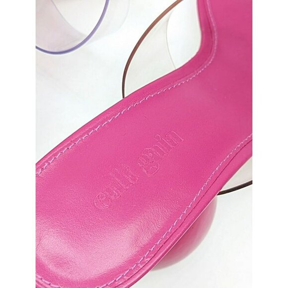 Cult Gaia Women's Nhu Round Heel Square Toe Sandals Bloom Size 37.5 (MSRP $458) - Picture 7 of 12